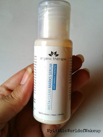 Organic Therapie Insta Clear Marks Serum Review By Natasha